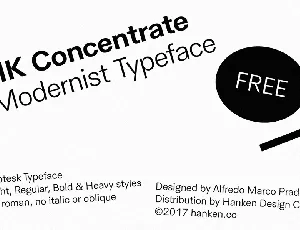 HK Concentrate Typeface font