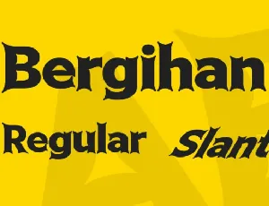 Bergihan font