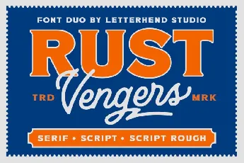 Rust Vengers Duo font