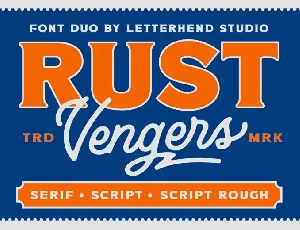 Rust Vengers Duo font