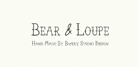 Bear & Loupe Family font