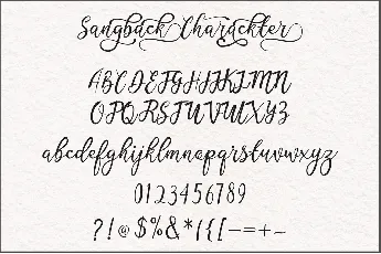 Sangback font