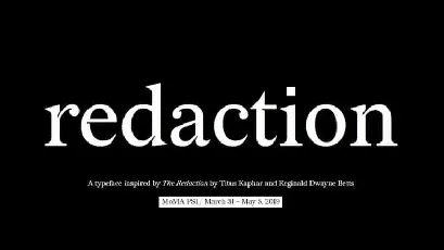 Redaction Serif font