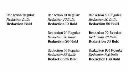 Redaction Serif font