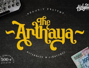 The Arthaya Display font