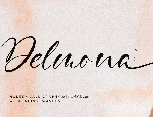 Delmona font