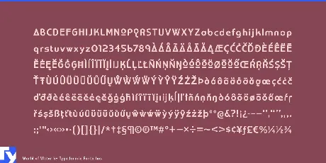 World of Water font