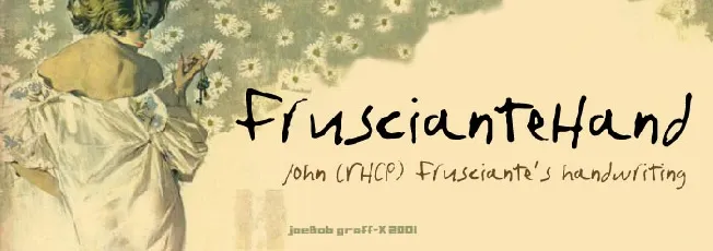 frusciante Hand font