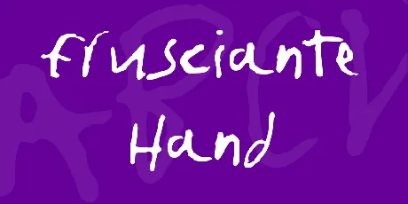 frusciante Hand font