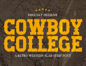 Cowboy College font
