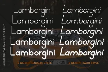 Lamborgini Family font