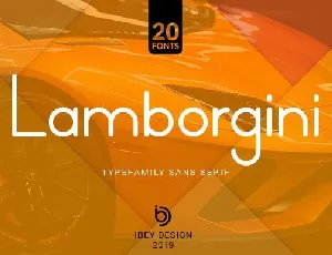 Lamborgini Family font