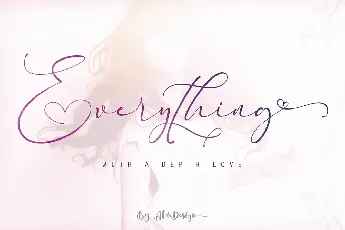 Everything Calligraphy font