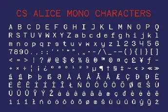 CS Alice Mono 3D font