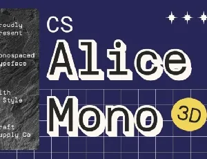 CS Alice Mono 3D font