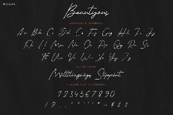 Beautyous Demo font