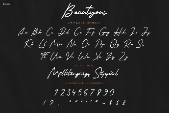 Beautyous Demo font