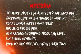 MYSTERIA font