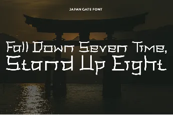 Japan Gate demo font