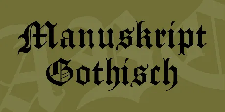 Manuskript Gothisch font