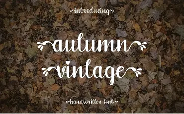 Autumn Vintage font