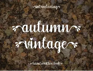 Autumn Vintage font