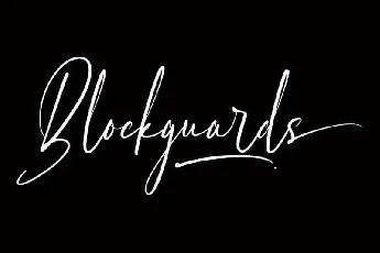 Blockguards Script font