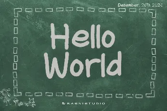 Hello World font