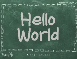 Hello World font