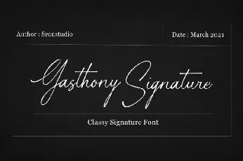 Gasthony Signature font