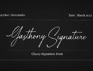 Gasthony Signature font