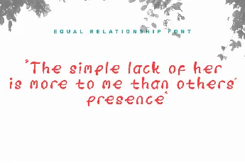 Equal Relationship Demo font