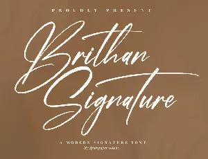 Brithan Signature font