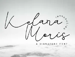 Kelana Moris Handwriting font