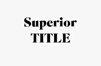 Superior Title Family font