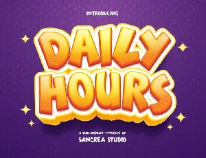 Daily Hours Display font