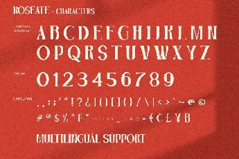 Roseate font