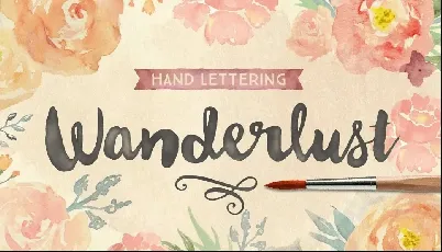 Wanderlust Letters font