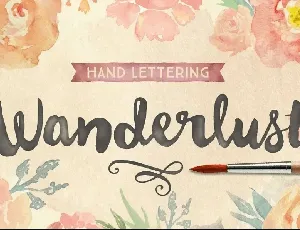 Wanderlust Letters font