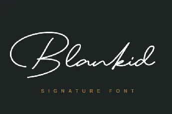 Blankid Signature font