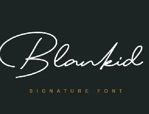 Blankid Signature font