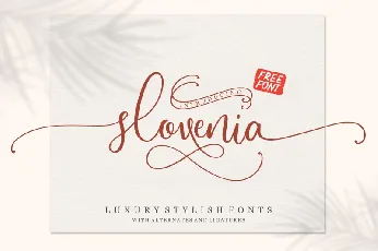 Slovenia Calligraphy font