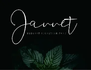 Jannet Signature Free font