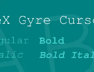 TeX Gyre Cursor font