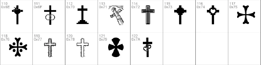 Christian Crosses font