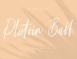 Plutoin Baff font