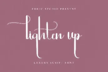 Lighten Up Luxury Script font