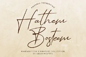 Hathem Bosteem Signature font