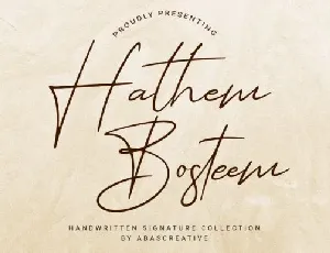 Hathem Bosteem Signature font