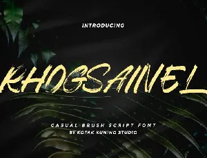 Rhogsainel Brush font